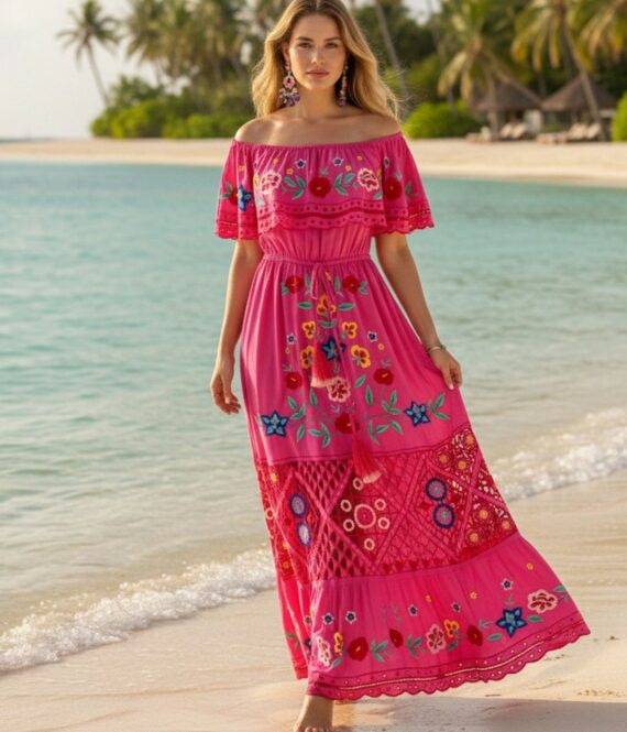 Vestido Santorini rose
