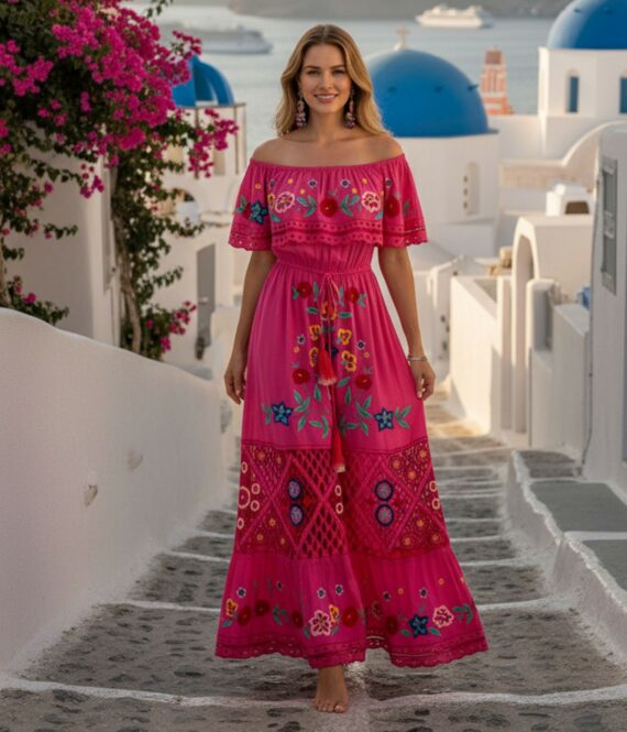 Vestido Santorini rose